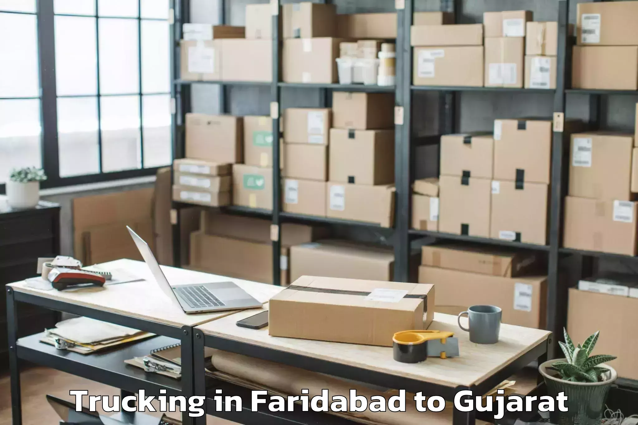 Efficient Faridabad to Adalaj Trucking